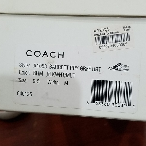 Coach women's Barrett ppy grff heart sneakers - Picture 9 of 16